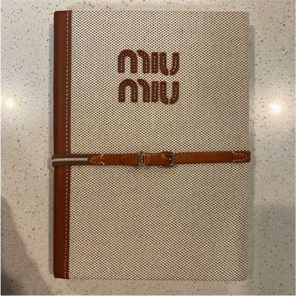 Miu Miu Other - Miu Miu Brown and White Notebook